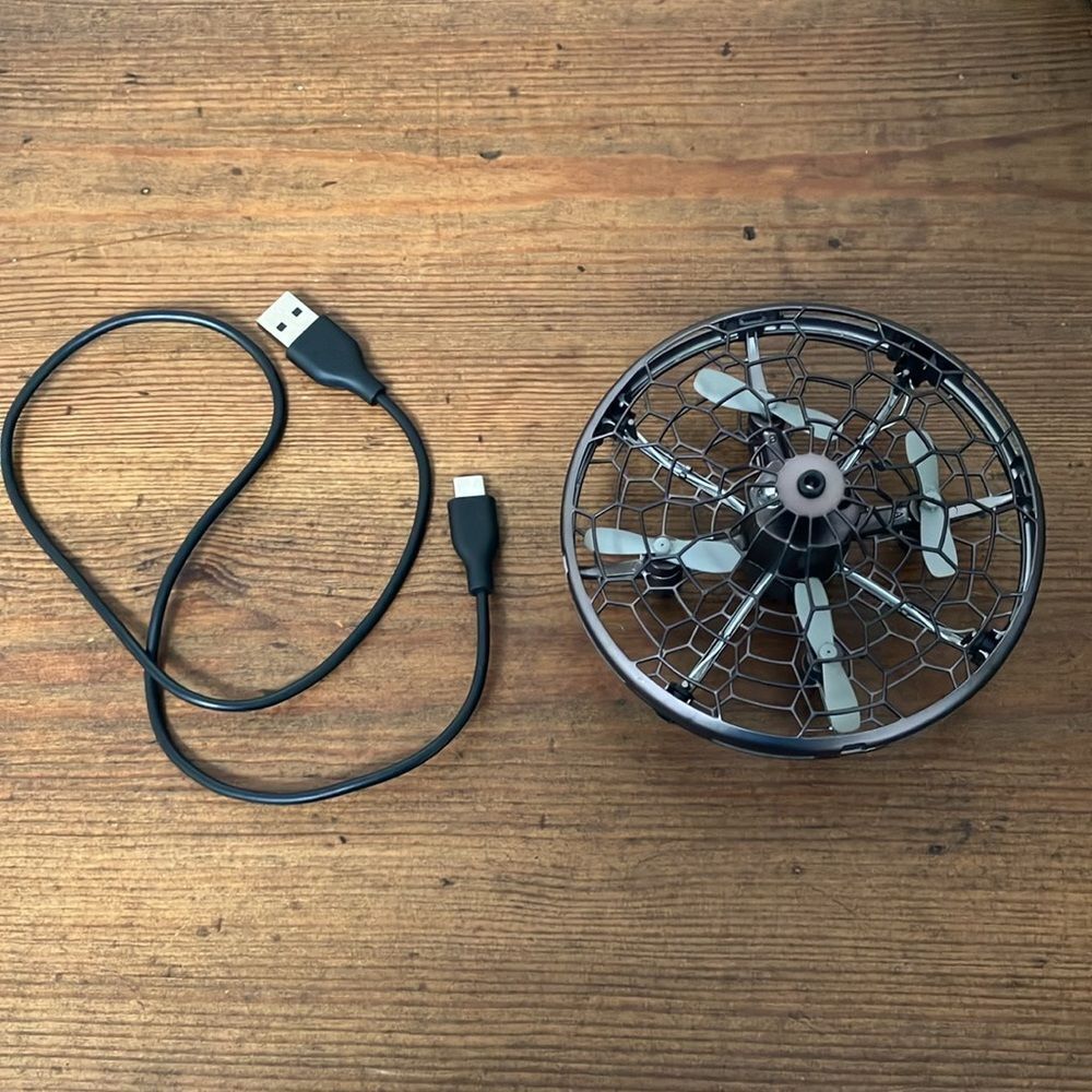 Gently Used Hand Operated Black Drone Cat Toy